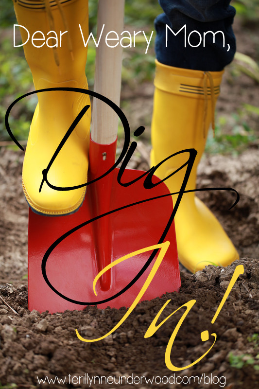 Dear Weary Mom, Dig In!!