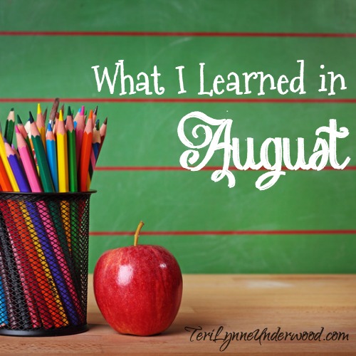 What I Learned in August