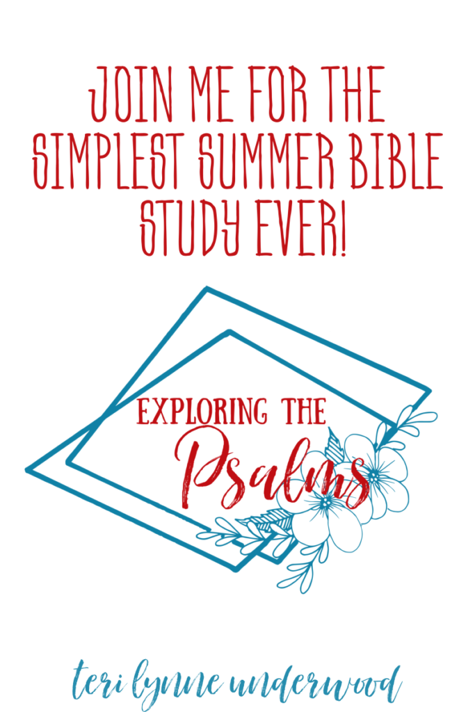 Exploring the Psalms: a seven-week study of the different types of Psalms.