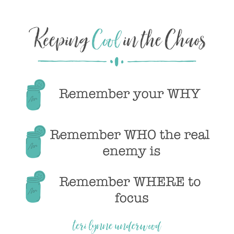 Parenting isn't always smooth sailing. There are days and seasons when keeping our cool in the midst of the chaos seems almost impossible. 3 things we need to remember in the crazy seasons of parenting.